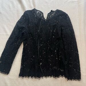 J crew black lace shirt